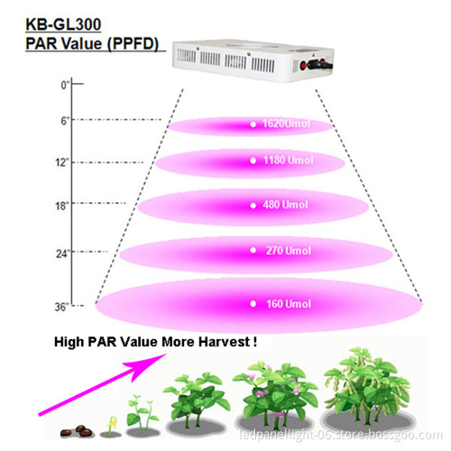 LED Grow Light 300W Full Spectrum Plant Grow Lamp for Indoor Greenhouse Garden Plants Veg and Flowering